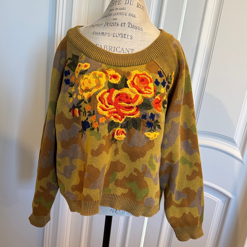 Floral Camouflage Sweater